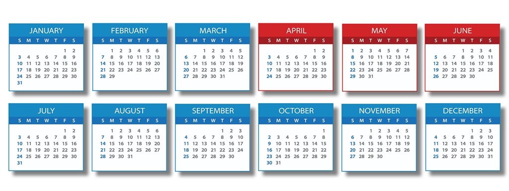 2016 Calendar of Listing Dates