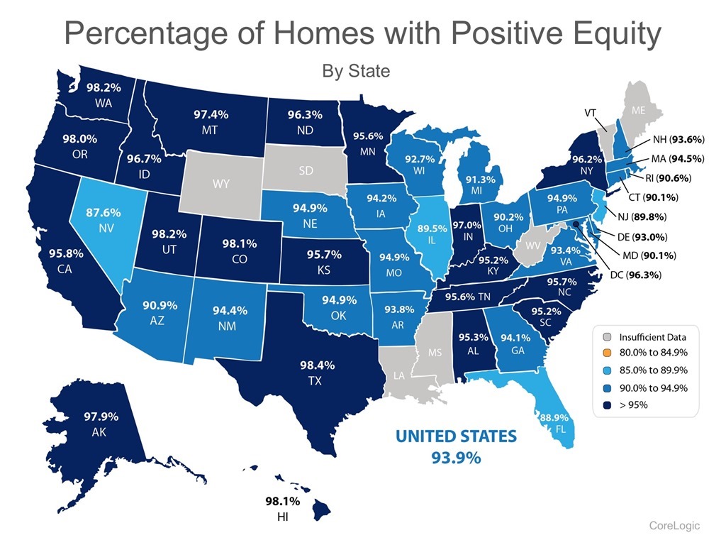 Percent of Homes with Positive Equity by State